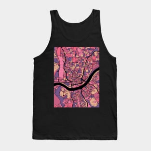 Cincinnati Map Pattern in Purple & Pink Tank Top